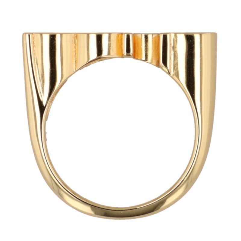 Gucci 773855 Logo Ring Men's M 15.5