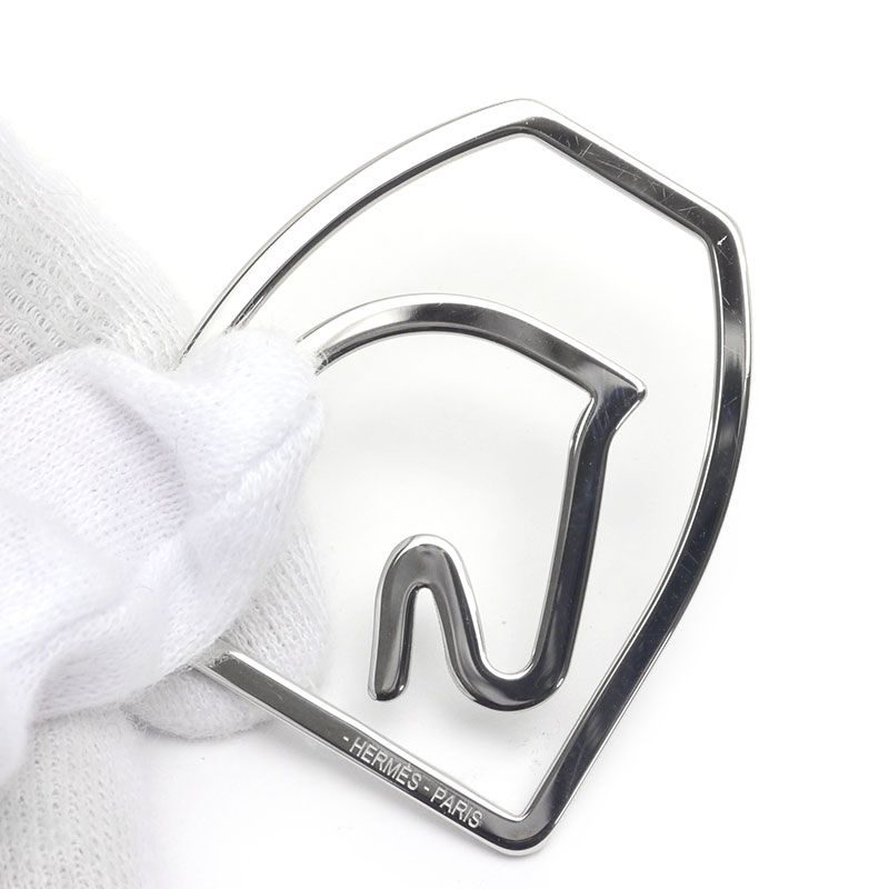 Hermes Esquettre Money Clip Silver Color Horse