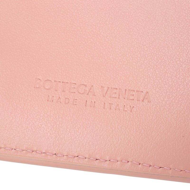 Bottega Veneta Trifold Wallet Zipper Wallet Rose