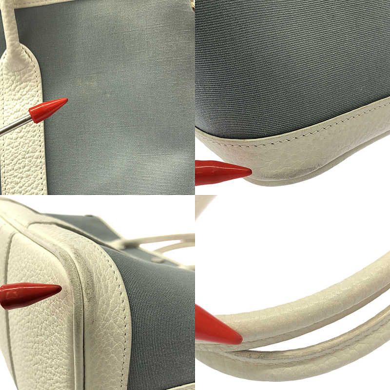 Hermes Garden Party TPM Canvas Leather Tote Bag