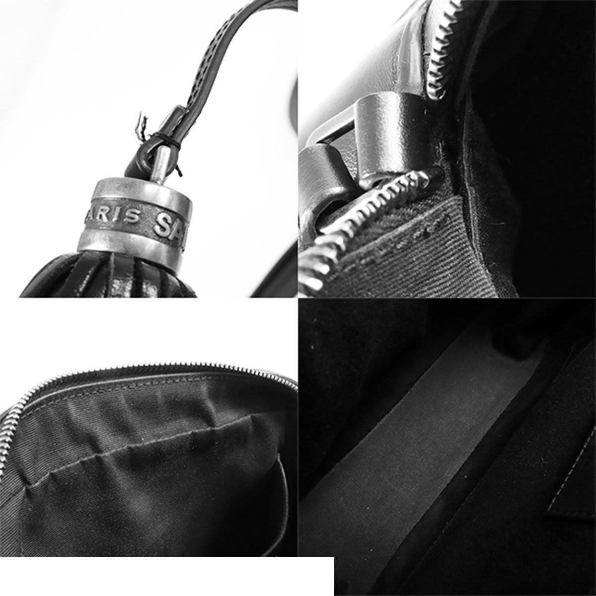 Saint Laurent Lou Camera Bag Black Leather Fringe — view 8