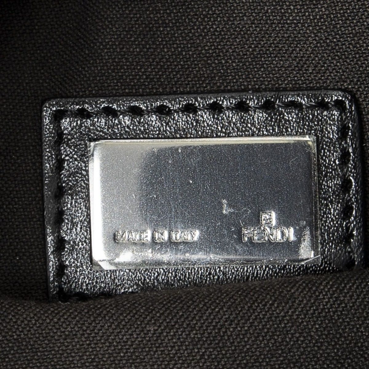 Fendi Small Flap Crossbody Black Zucchino Canvas — view 10