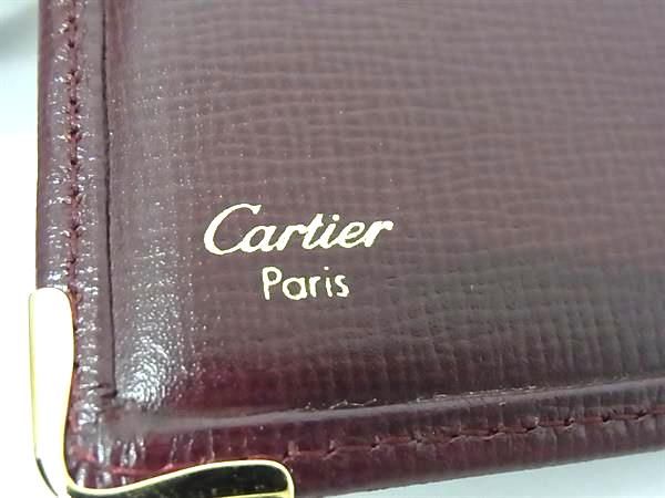 Cartier Must Line Leather Bifold Long Wallet Men's Bordeaux Fj2938