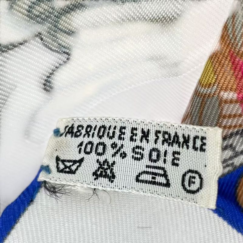 Hermes Silk Scarf Carre 90 Torana White