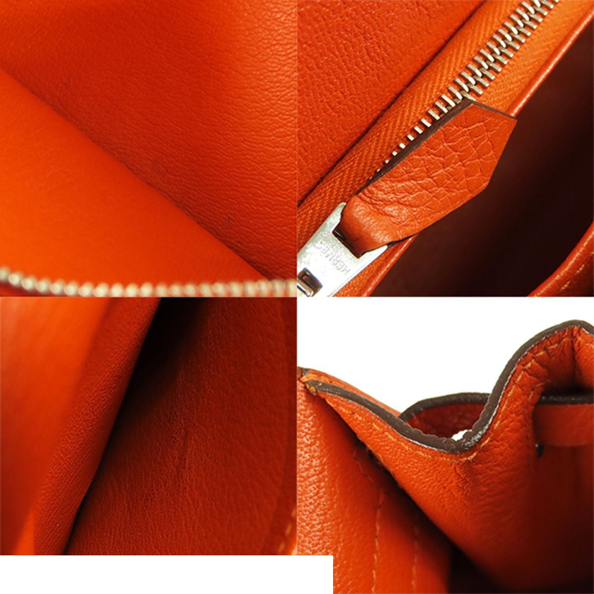 Hermes Jypsiere 28 Orange Silver Taurillon — view 8