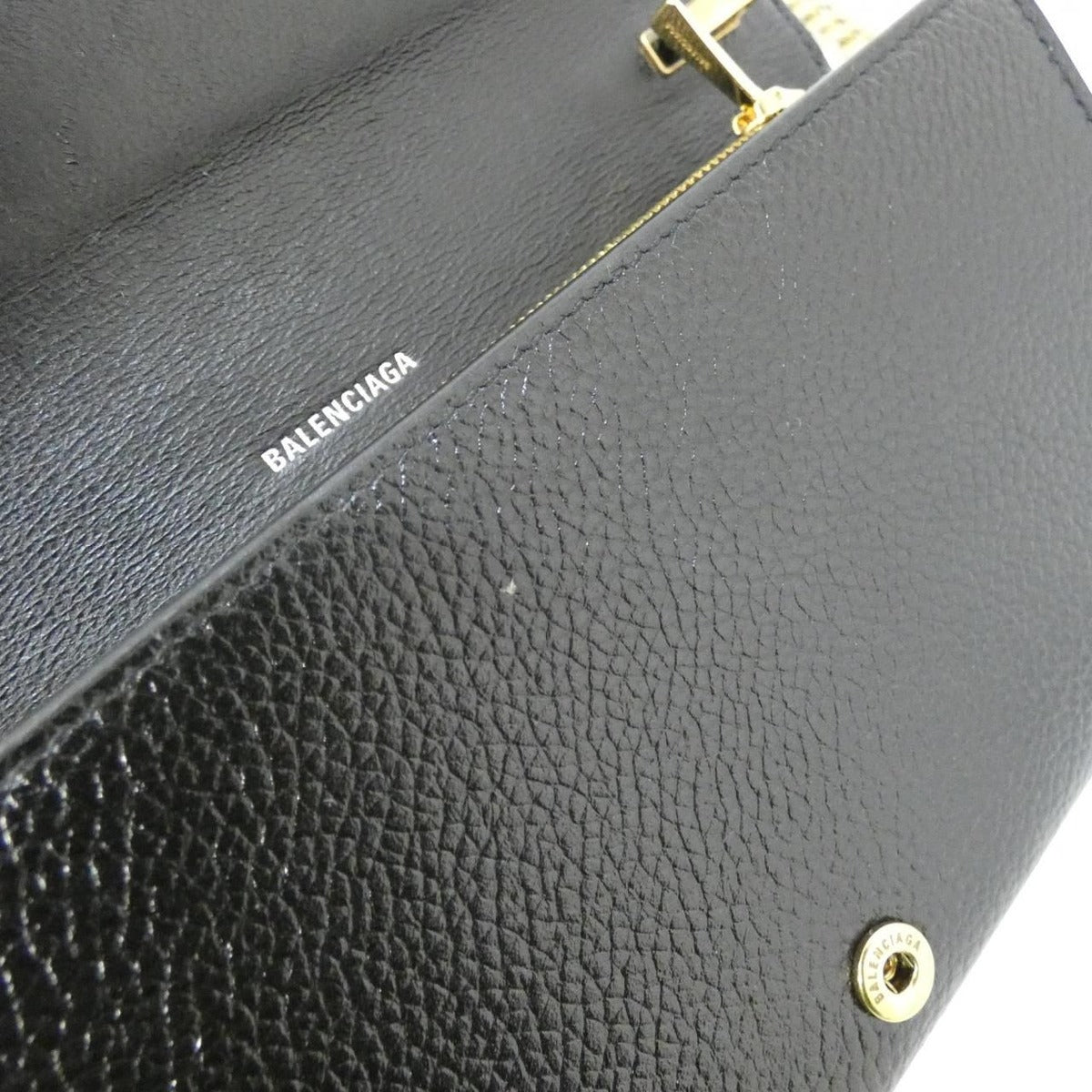 Balenciaga Chain Wallet Leather Black — view 7