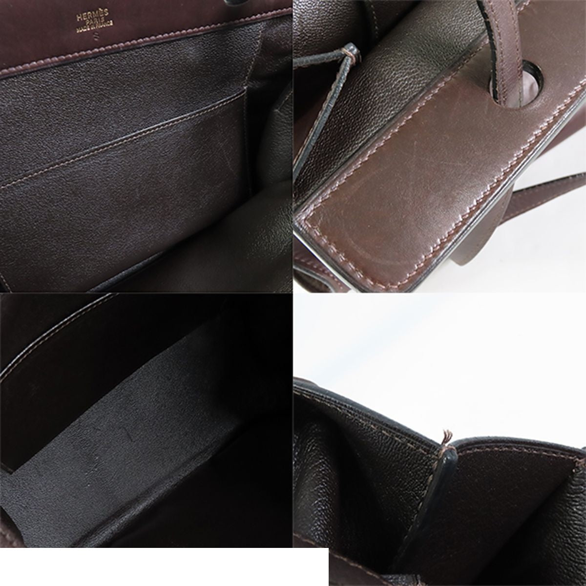 Hermes Muzo Chocolat Gulliver Soled Shoulder Bag — view 8