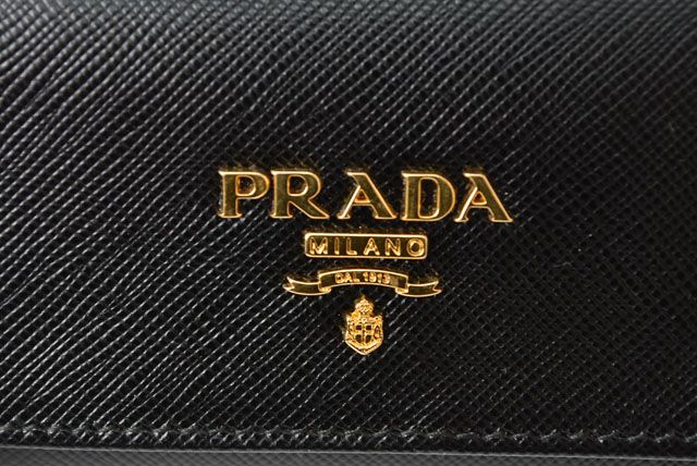 Unused Prada Key Case Key Holder 6 Rings 1pg222 Black