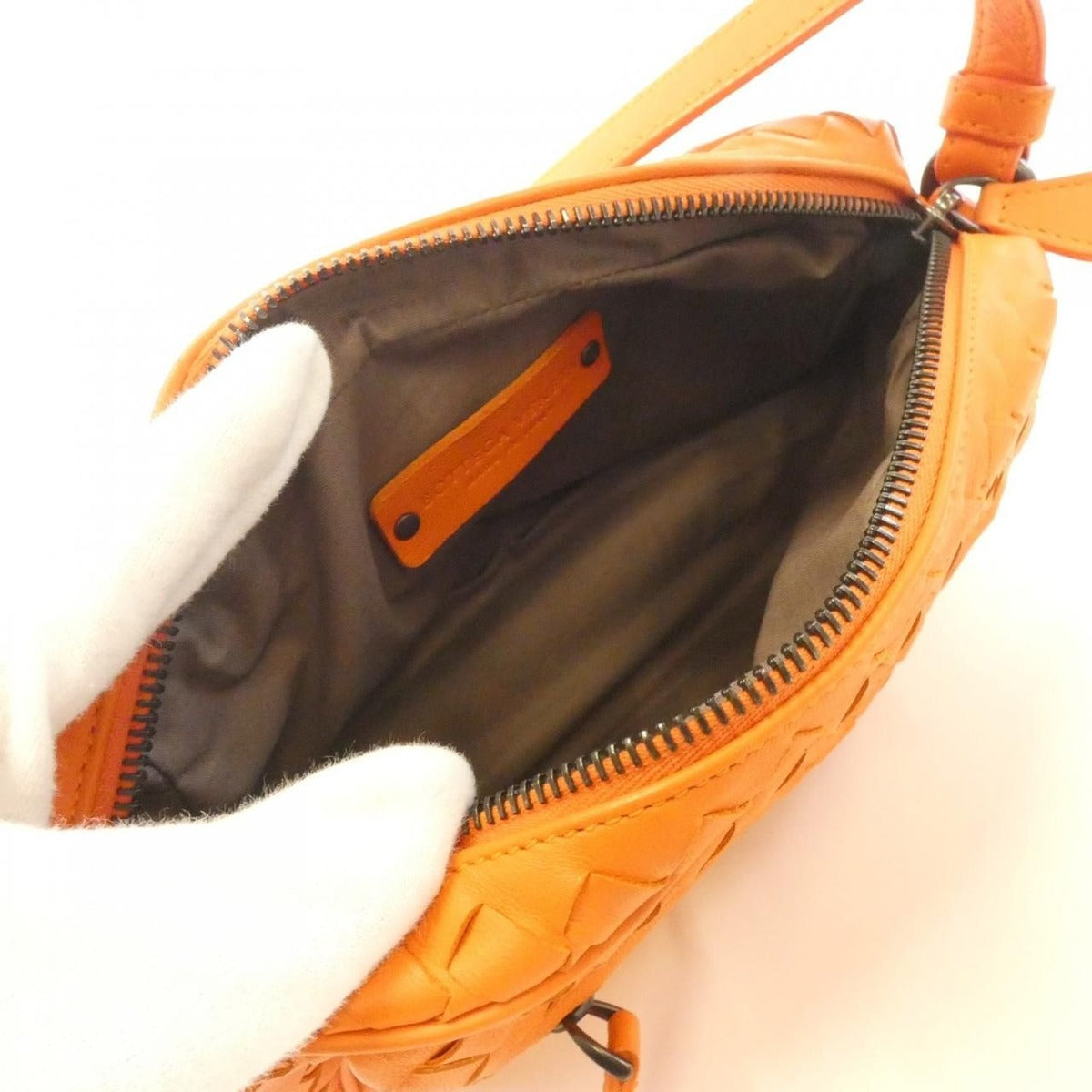 Bottega Veneta Shoulder Bag Leather Orange — view 8