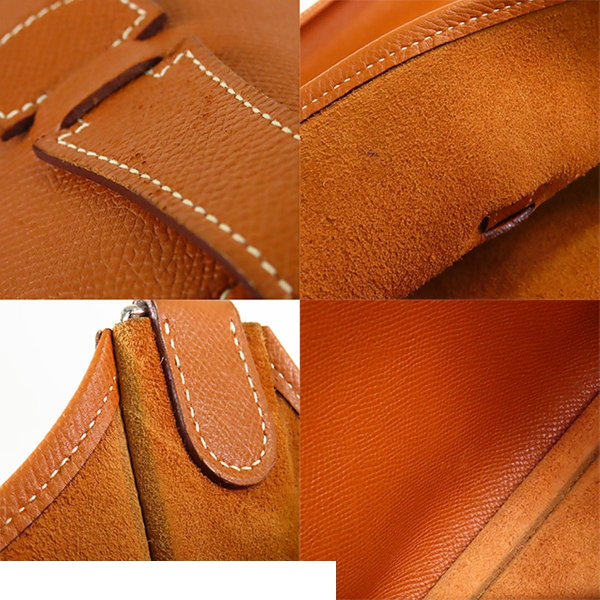 Hermes Evelyne 2 GM Gold Silver Epsom Shoulder Bag — view 8