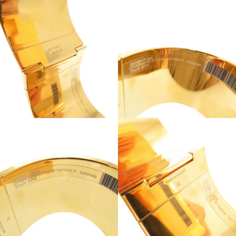 Hermes Emile GM Bangle Bracelet Charnière Enamel Gold 1874 Hermes