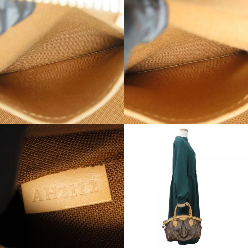 Louis Vuitton Handbag Tivoli PM M40143 Monogram Nubuck Brown LV Ladies Women