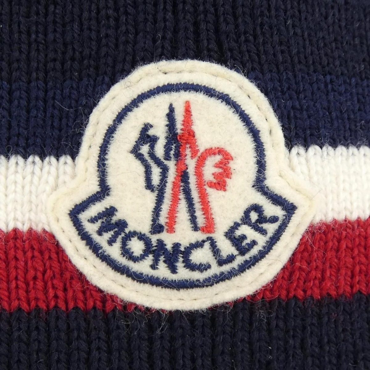 Moncler Knit Cap Hats Navy — view 4