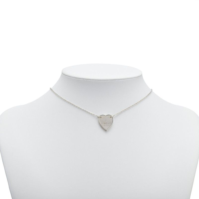 Gucci Heart Pendant Necklace Sv925 Silver Ladies Gucci