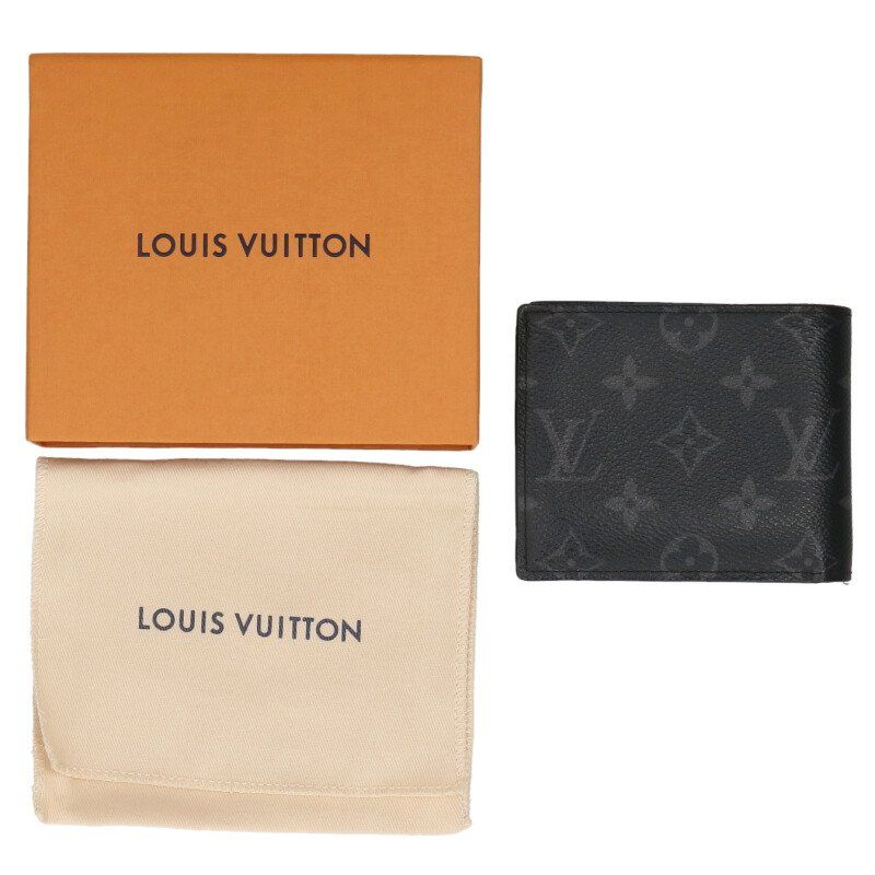 Louis Vuitton M62545 Portefeuille Marco Monogram Eclipse Bifold Wallet For Men