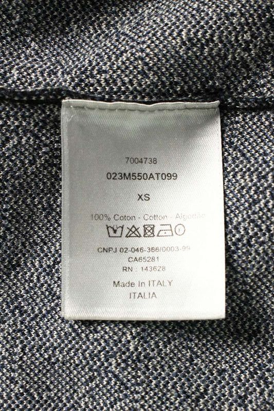 Dior 023m550at099 Obscure Pattern Allover Knit Long Sleeve Shirt Men's XS