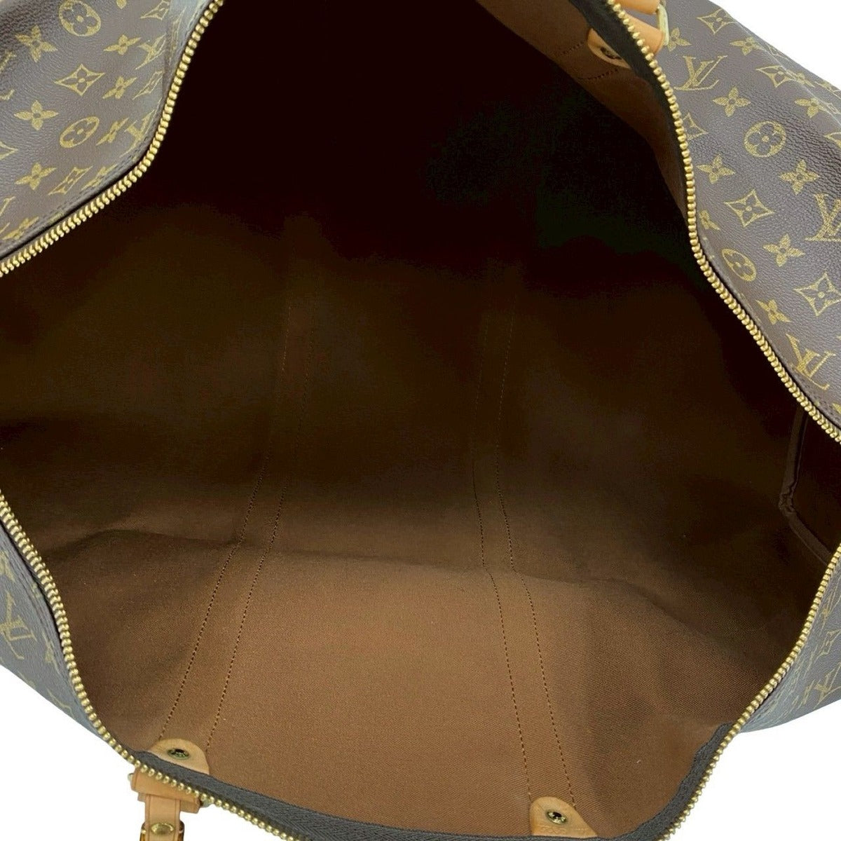 Louis Vuitton Vintage Monogram Keepall 60 Leather Boston Bag — view 9