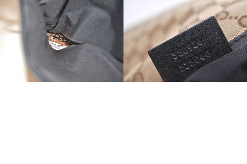 Gucci Web Sherry Line Shoulder Bag GG Canvas Leather 388926 Brown 3638n