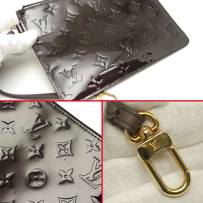 Louis Vuitton LV Long Beach MM M90475 Vernis Amarante Tote Bag A4 Size