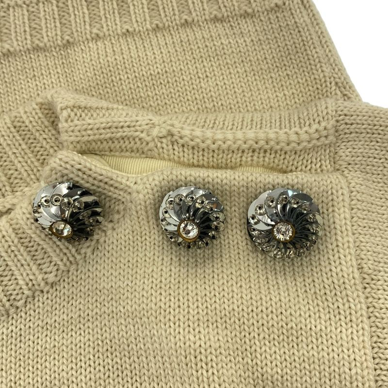 Louis Vuitton - Slit Summer Knit Sweater With Bijoux Embellishment - XS - Ivory