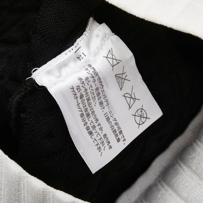 Chanel Sleeveless Dress Size:38 Black White Rayon Polypropylene Women's Chanel