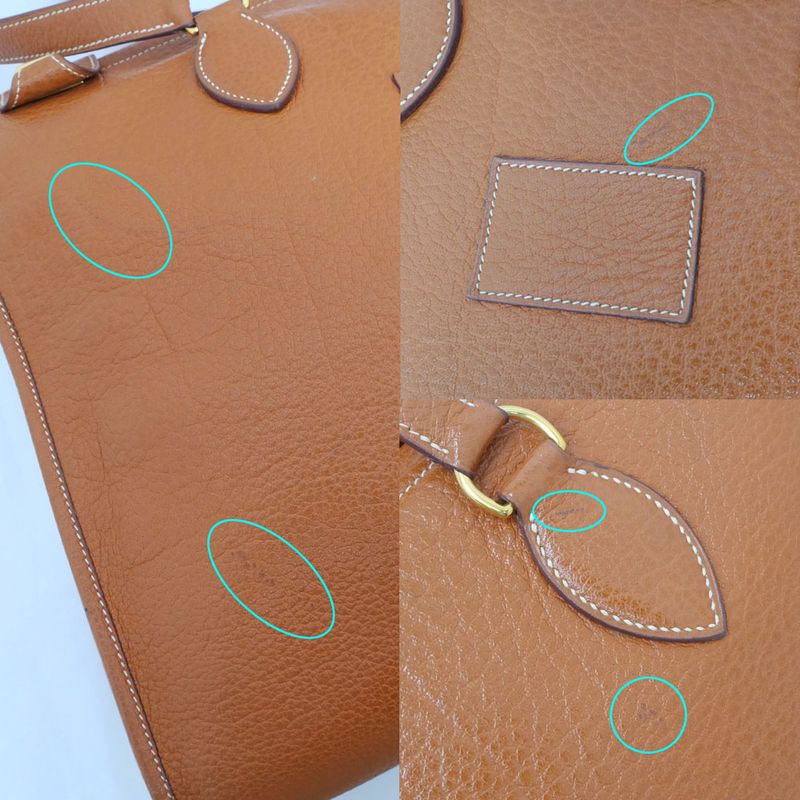 Hermes Cabas 40 Shoulder Tote Bag Gold Chable Coromandel OY Engraved