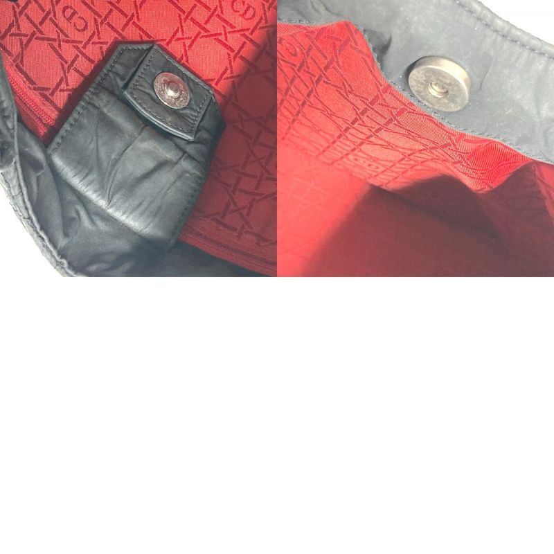 DIOR Shoulder Bag Canage Logo Nylon Black