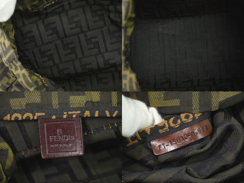 Authentic Fendi Zucca Tote Handbag Canvas Brown Zucca Bag Pre-owned [follow-up