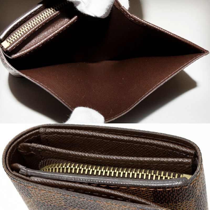 Louis Vuitton L-shaped Zipper Folding Wallet With Coin Purse Damier Portefeuille