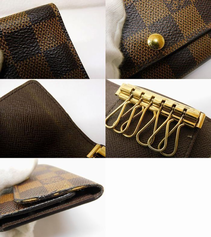Louis Vuitton N62630 Ct4197 Key Case 6 Rings - Damier Women's Men's Multicles 6