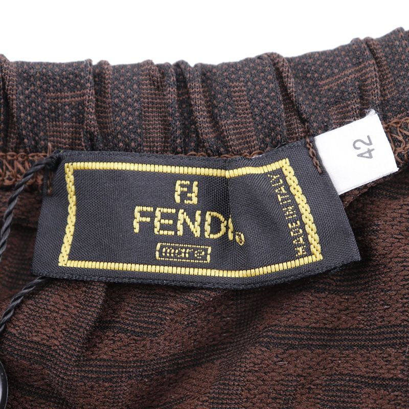 Fendi Zucca Nylon Brown Women's Mini Skirt