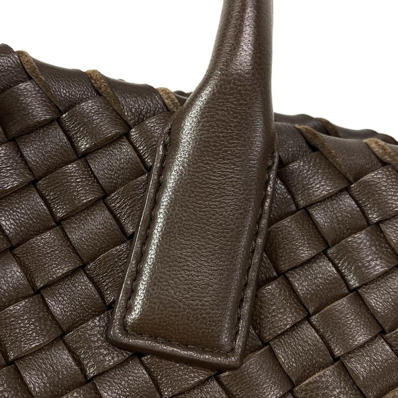 Bottega Veneta Tote Bag Mini Cabas Dark Brown Leather