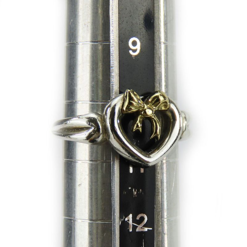 Tiffany & Co Ring ・ Ring Heart Ribbon Silver 925 18K Yellow Gold Approx 3.5g