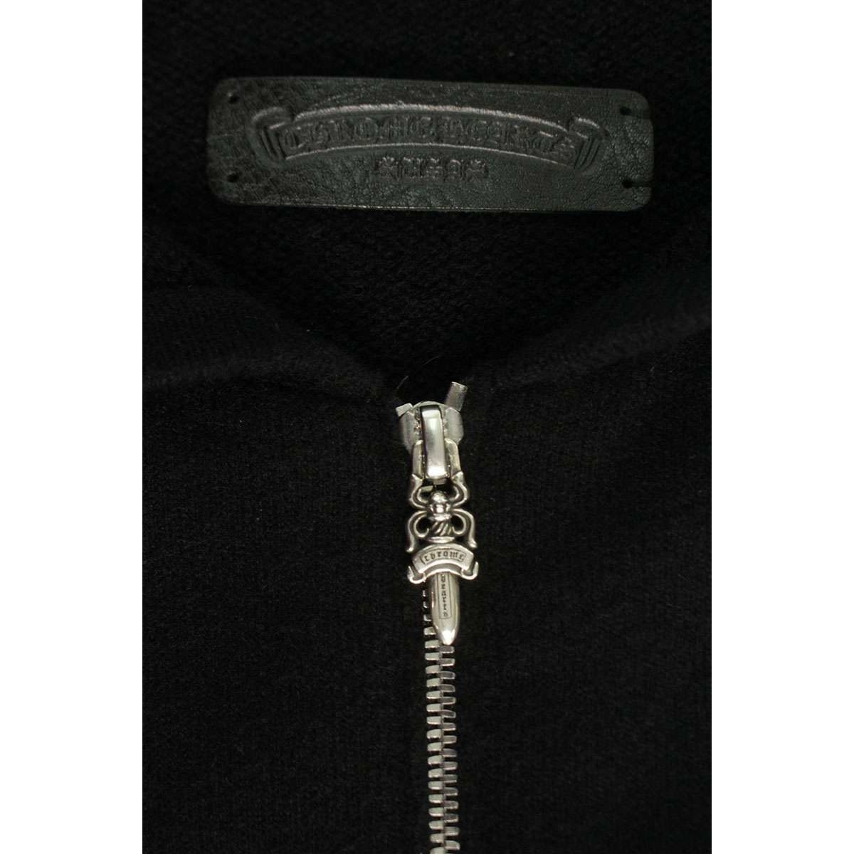 Chrome Hearts Life Sentence Sleeve Floral Embroidery Cashmere Zip Up Hoodie XL — view 3