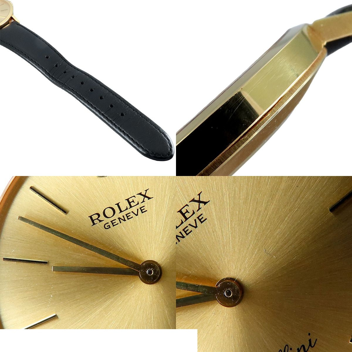 Rolex Cellini Champagne 18k Yellow Gold Leather Round Post Vintage Watch Manual — view 8