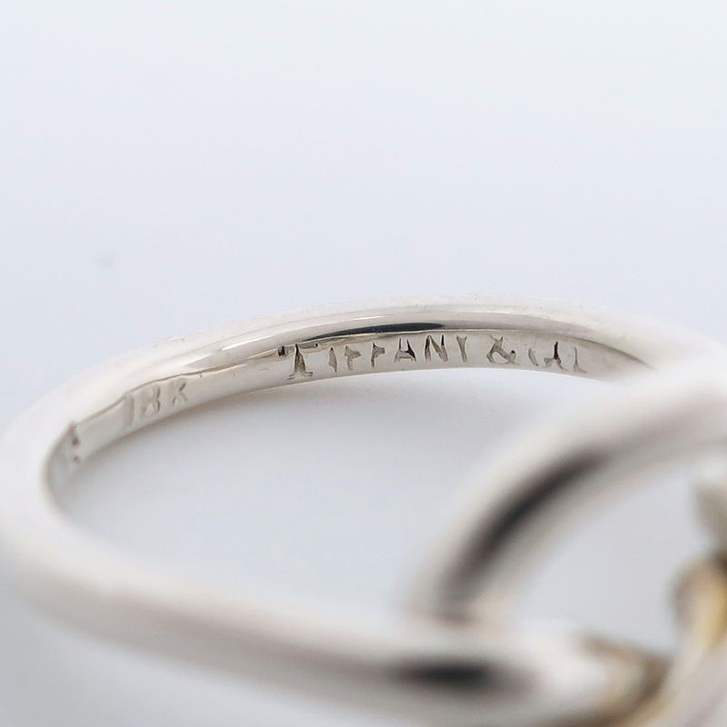 Tiffany & Co Love Knot 925 Silver And 18K Yellow Gold Size 8 Ladies' 2.9g Ring