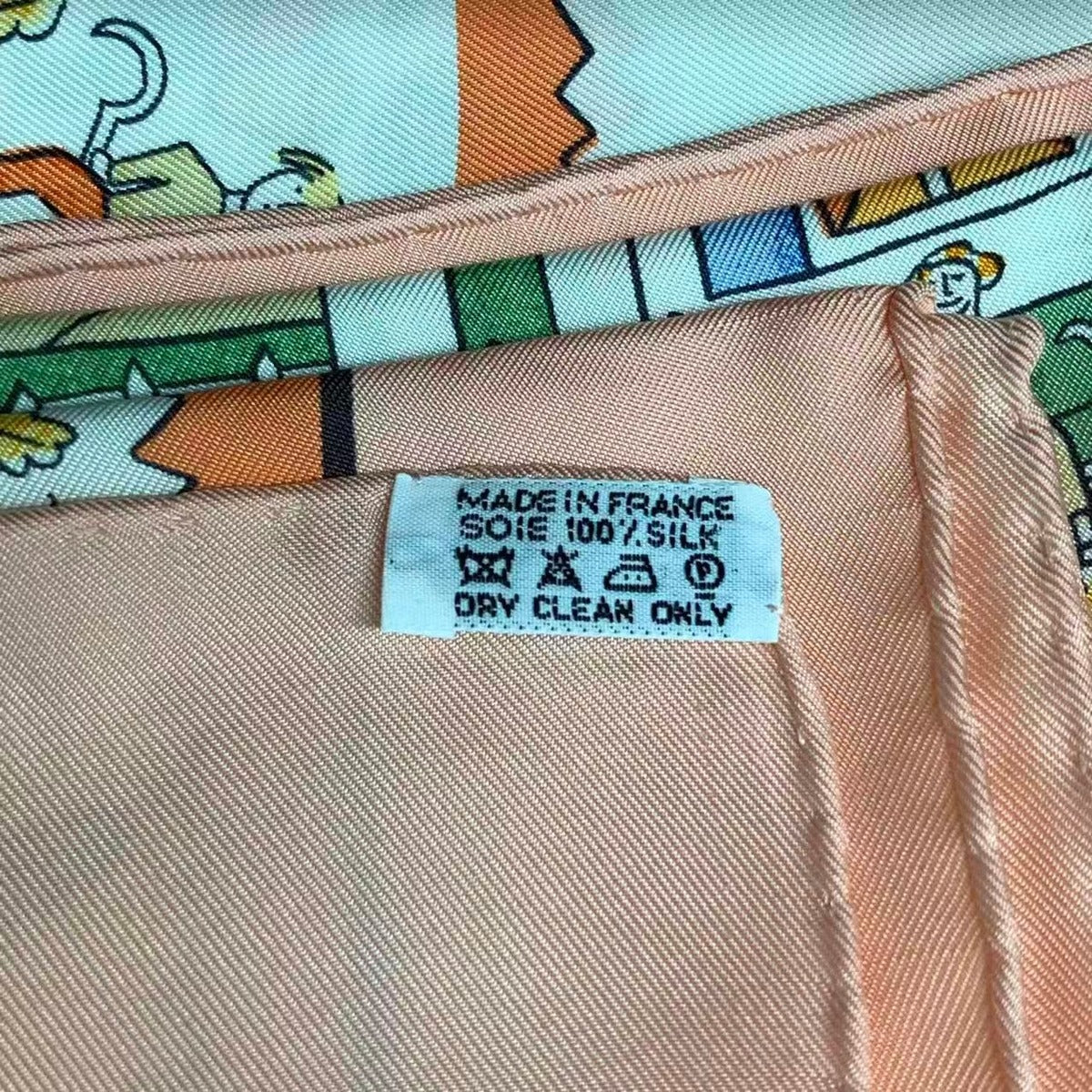 Hermes Carre 90 RE TOUR A LA Terre Return Home Silk Scarf Pink — view 9
