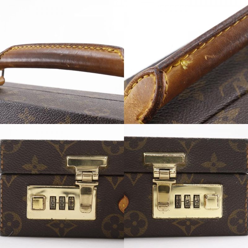 Louis Vuitton Crusher Hard Case Attache Case Monogram Canvas Brown Unisex Trunk