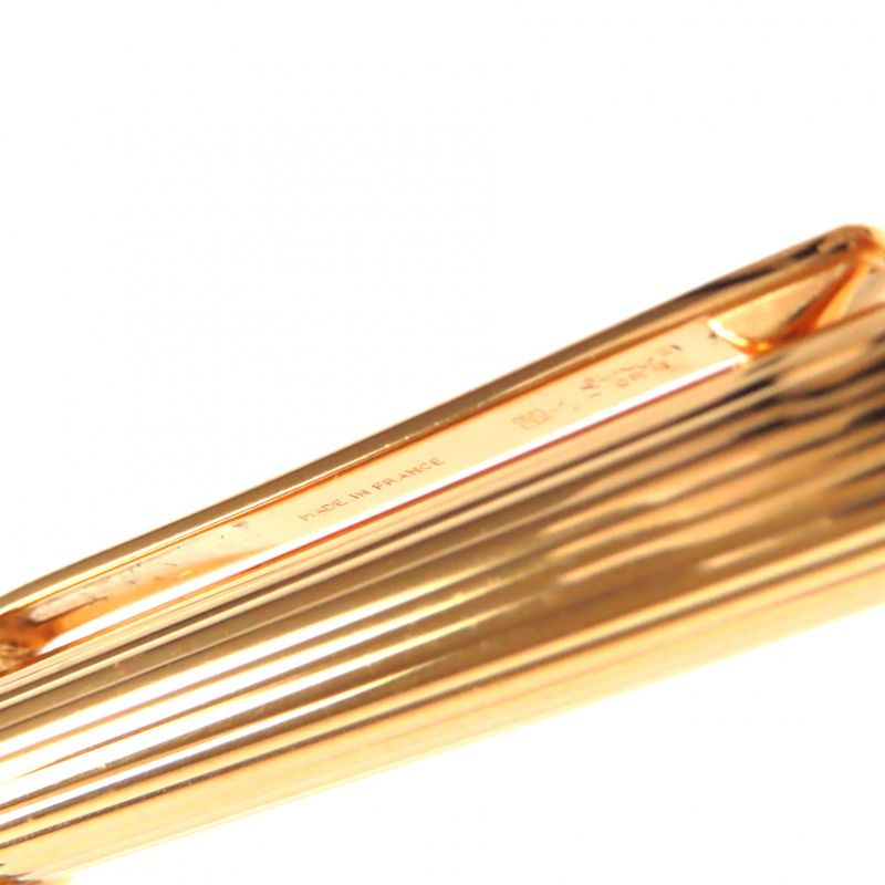 Cartier Must De Cartier Ballpoint Pen With Stripes Engraved Logo Twist Closure