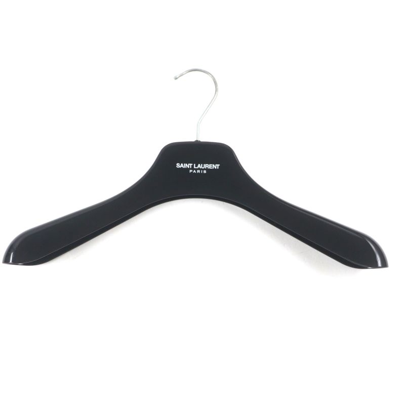 Saint Laurent Paris 579819 Wool Cashmere Single Chester Coat Black 48 Hanger