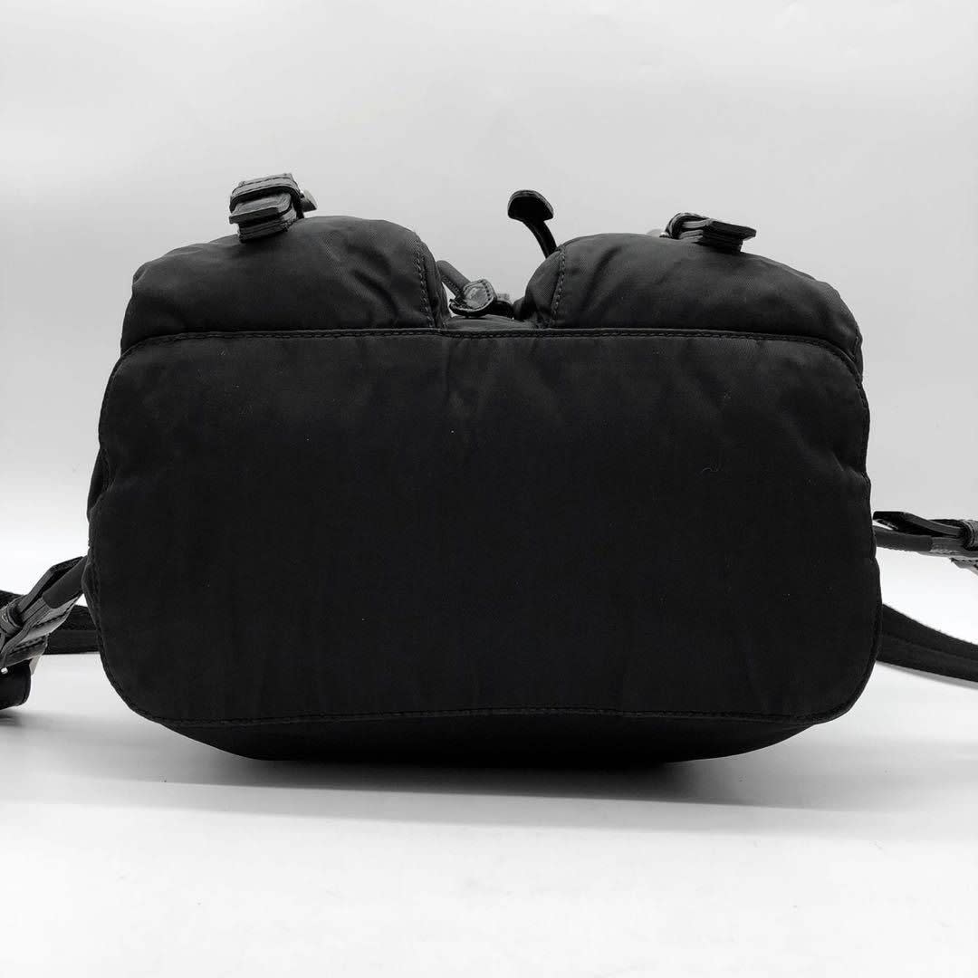 Prada Nylon Tessuto Backpack Saffiano Leather Shoulder Bag Purse Tote