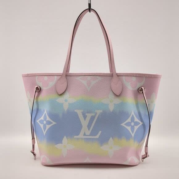 Louis Vuitton Neverfull Monogram Escale MM Tote Shoulder Bag Pastel