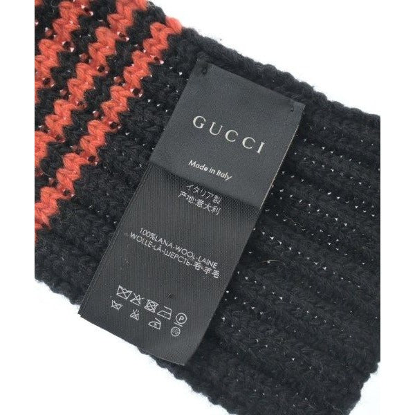 Gucci Scarf Wool Black Orange — view 3
