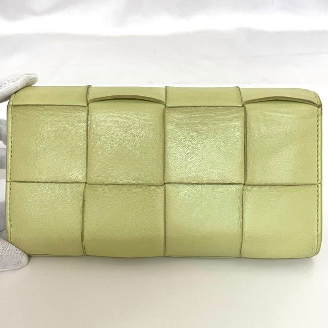 Bottega Veneta Bifold Long Wallet Light Yellow Cassette 742694