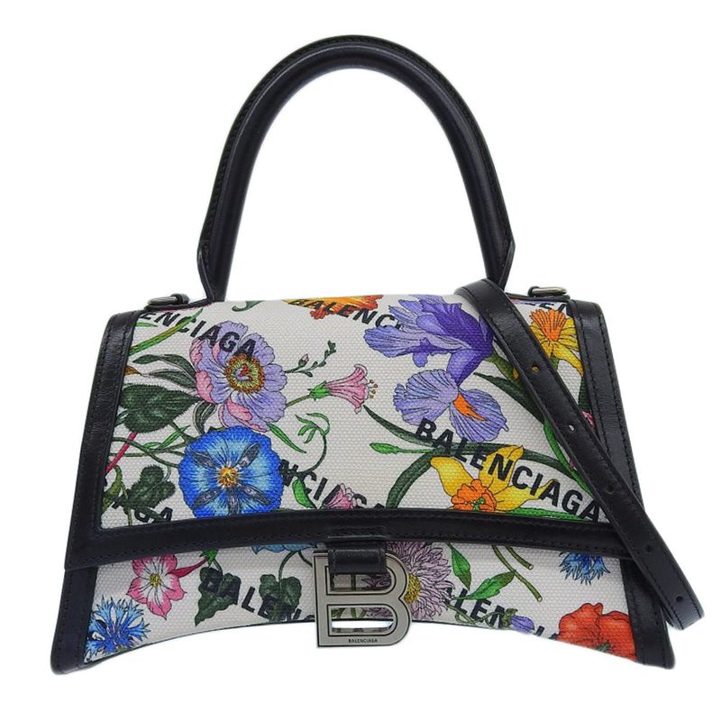 Gucci Balenciaga Collaboration Flora Hourglass Shoulder Bag