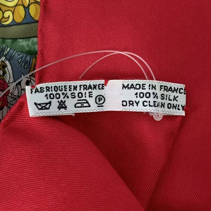 Hermes Carre 90 L'entente Cordiale French-british Alliance Scarf Silk Red