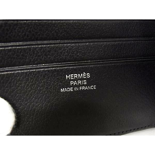 Hermes Citizen Twill Compact Silk Twin Vorswift Fold Wallet Engraved — view 5