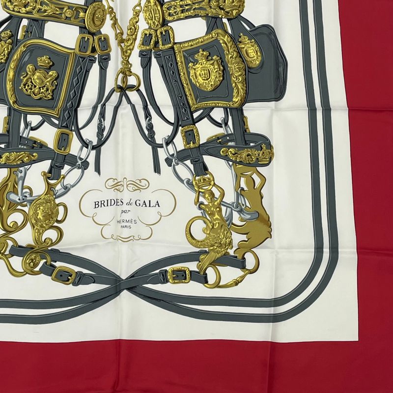 Hermes Scarf Brides DE GALA Brides And Galas Red