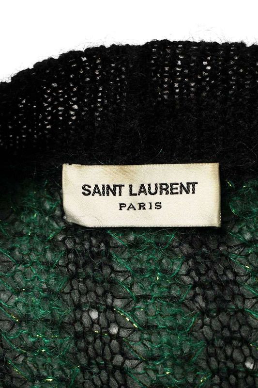Saint Laurent Paris 645810 Yaxf2 Mohair Striped Cardigan Men's M