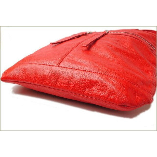 Balenciaga Tote Shoulder Bag Classic Red Silver Hardware D94 J4 — view 6